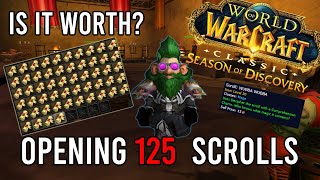 Opening 125 Scrolls  Is it worth doing and why  WoW Season of Discovery  KallTorak Chaos Bolt NA [upl. by Mitman997]