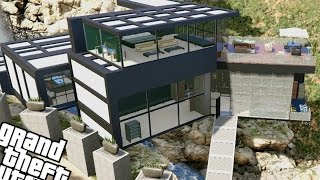 Millionaire Waterfall Mansion  Gta 5 Mod Showcase [upl. by Akkim]