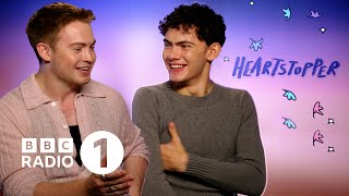 “It was a volcano on his chin” 🌋😂 Joe Locke and Kit Connor talk Heartstopper series 3 [upl. by Ecinhoj]