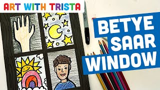 Drawing with Symbols Inspired by Betye Saars Black Girls Window Art Lesson  Art With Trista [upl. by Outhe354]