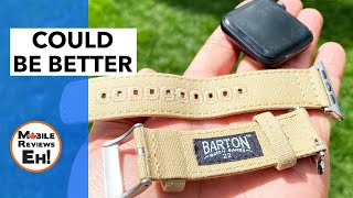 Barton Canvas Apple Watch Strap Review [upl. by Neetsuj]