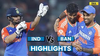 India Vs Bangladesh Highlights 2nd T20 IND Wins The Match By 86 Runs Leads Series By 20 [upl. by Aldis]