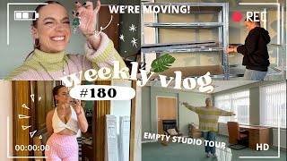 WEEKLY VLOG 180  WERE MOVING EMPTY STUDIO TOUR amp MOVING VLOG PART 1  EmmasRectangle [upl. by Catlaina]