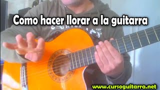 Como hacer llorar a la guitarra  Tremolo o trino [upl. by Adeirf650]