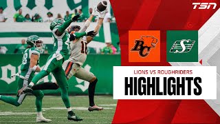 CFL Week Eleven Saskatchewan Roughriders vs BC Lions Full Highlights [upl. by Novahs]