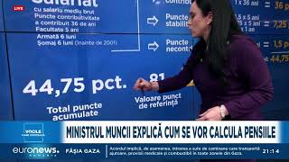 Cum se calculează pensiile după noua lege Ce spune Ministrul Muncii Simona BucuraOprescu [upl. by Olodort]