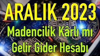 Kripto Para Madenciliği Kârlı mı  Aralık 2023 [upl. by Amsirac]