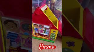 Emmas Melissa amp Doug Blues Clues amp You Wooden TakeAlong House Shape Sorter Activity Play Set [upl. by Llennoj]