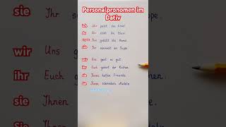 Personalpronomen im Dativ deutsch deutschlernen deutschfüranfänger german learngerman shorts [upl. by Fadden]