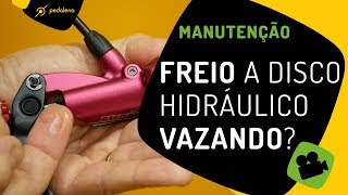 Freio hidráulico vazando Saiba o que fazer Pedaleria [upl. by Ahsien]