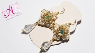 DIY Tutorial Orecchini Neige  Beadwork 2014  Orecchini con perline [upl. by Emaj]