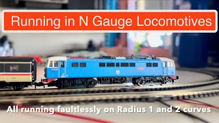 Running in N gauge class 60 66 and 86 locomotives Colourful modern image [upl. by Nance]