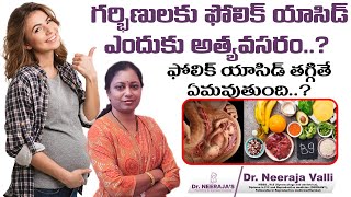 Role of Folic Acid in Pregnancy in Telugu  Dr Neerajas Fertility amp Gynaec Center [upl. by Ytsirhk]