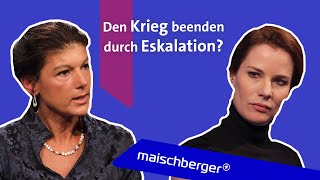 quotKönnen froh sein dass die Ukraine sich wehrtquot  Florence Gaub vs Sahra Wagenknecht  maischberger [upl. by Anaujait289]