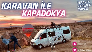 Karavan İle Kapadokya 2 Bölüm  Karavan Terasında Kahvaltı ve Balon Seyri  Kampta 8 Derece Soğuk [upl. by Dichy780]