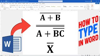 How to Type Logical Equations Boolean Expression using Word [upl. by Castle467]