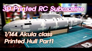 3d Printed RC Submarine Akula class Part1 [upl. by Niawtna]