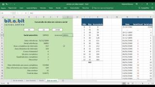 Conversão de datas em serial no Excel [upl. by Otsugua512]