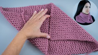 A warm knitted snood is so simple  a tutorial for beginners [upl. by Naraa980]