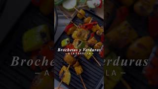 Receta Brochetas y Verduras a la parrilla  Gourmet Gourmet GourmetChile Verduras [upl. by Holton]