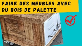 Bois de palette pour faire des meubles  tuto complet [upl. by Bulley]