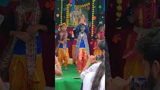 dance performance krishna trance krishnashtami specialMeghanaPishika shortvideo youtube dance [upl. by Judsen]