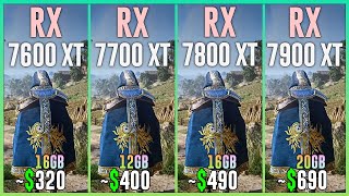 RX 7600 XT vs RX 7700 XT vs RX 7800 XT vs RX 7900 XT  Test in 25 Games [upl. by Gemoets]