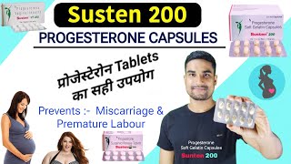 Susten 200 capsule uses in hindi  Susten 200 tablet during pregnancy  progesterone Capsules [upl. by Pfosi]