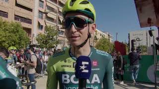 Lennard Kamna  Interview at the start  Stage 3  Volta a la Comunitat Valenciana 2024 [upl. by Adnilav]