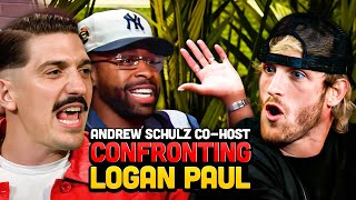 Andrew Schulz CoHost CONFRONTING Logan Paul On Jake Paul PEDs amp Dillon Danis [upl. by Harv]