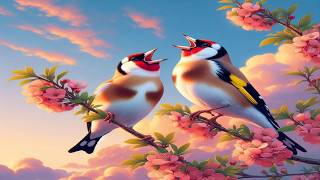 Wild Goldfinch Singing in Nature in Spring is Amazing Songs [upl. by Barbie]