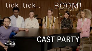 Andrew Garfield amp Cast of tick tick… BOOM Show Us Their Party Tricks  Netflix [upl. by Smallman]