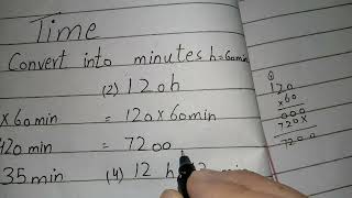 Unit 6 Time Topic Convert hours into minutesStudy Easy [upl. by Jolee]