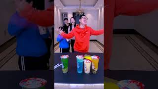 Who Drank The Milk Tea Successfully 😂 Funnyfamily Partygames [upl. by Cosma]