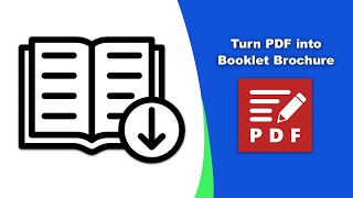 How to turn a pdf into a booklet brochure in PDFXChange Editor [upl. by Suoivatco]