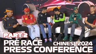 Pre Race Drivers Press Conference Chinese Grand Prix 2024  PART 2 [upl. by Eilac456]