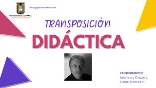 Transposición Didáctica y su importancia en la enseñanza de la Geometría [upl. by Ytiak]