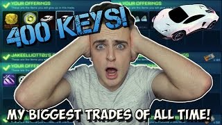 MY BIGGEST ROCKET LEAGUE TRADING VIDEO OF ALL TIME  Selling LOTS Of My Inventory for OVER 400 KEYS [upl. by Sidalg]