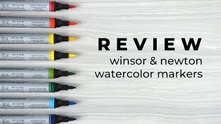 Winsor amp Newton Watercolor Markers  Art Product Review  iiKiui [upl. by Alyehc]