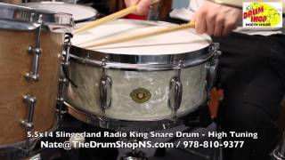 Slingerland Radio King Snare Drum 55x14  The Drum Shop North Shore [upl. by Retsevlys849]