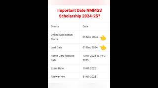 BIHAR NMMS EXAM DATE [upl. by Dorej]