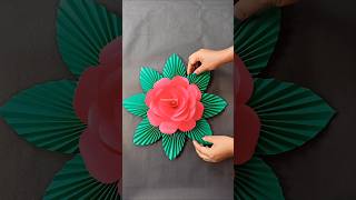 Rose Flower Wall Hanging✨youtubeshorts viralshort diy wallhanging homedecor papercraft craft [upl. by Carew]