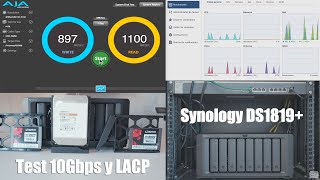 Test 10Gbps y agregación de 4 enlaces LACP en el Synology DS1819 [upl. by Alamak]