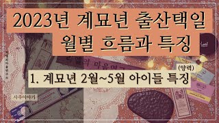 계묘년출산택일 2023년 계묘년 출산택일 월별 흐름1 [upl. by Aldous774]