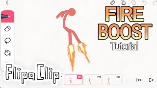 How to animate a Fire Boost Animation on FlipaClip [upl. by Entirb]