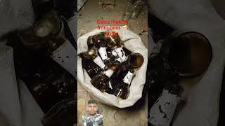 glass making from beer 🍻 bottles 🍾 😲😳 streetfood fire diwali cooking food [upl. by Lakim]