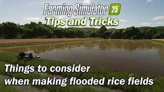 Farm Sim 25 Tips amp Tricks  Creating Rice Fields [upl. by Aninaig]