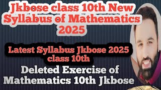 jkbose class 10th syllabus 202425  jkbose class 10th math syllabus 2024  jk [upl. by Reisinger528]