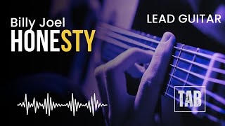 Lead Guitar  Honesty  Billy Joel  Super Easy Fingerstyle Guitar Tutorial TAB [upl. by Jimmie]