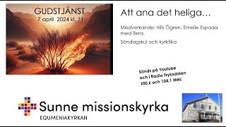 Gudstjänst 7 april kl 1100 i Sunne Missionskyrka [upl. by Ahtiekal]